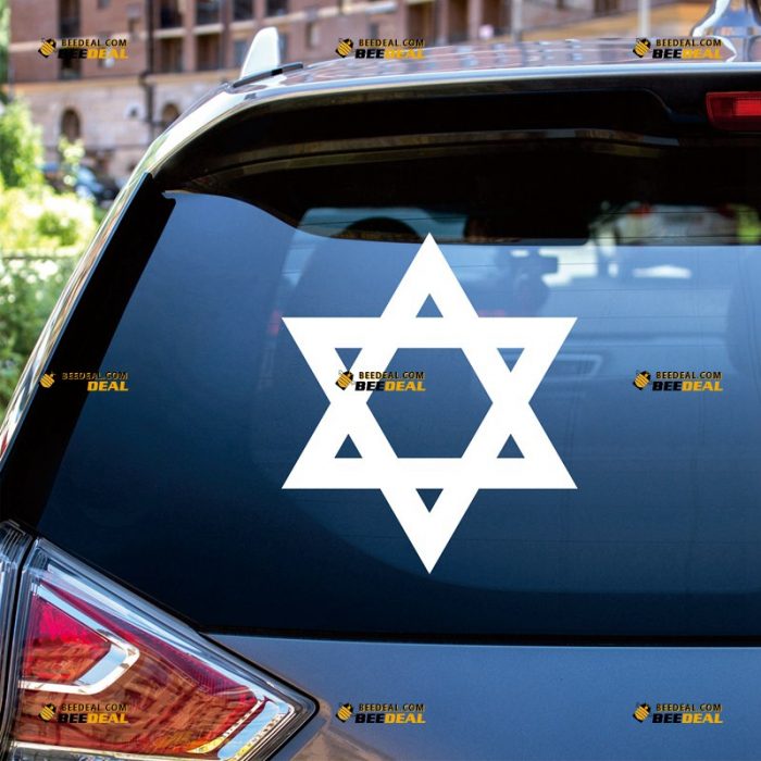 Star Of David Sticker Decal Vinyl, Magen David, Israel Jewish – For Car Truck Bumper Bike Laptop – Custom, Choose Size Color – Die Cut No Background 7232347