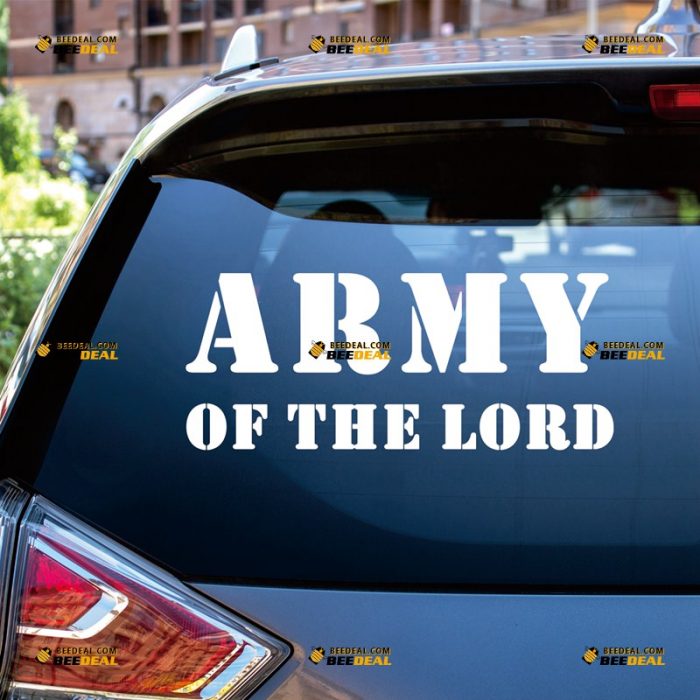 Army Of The Lord Sticker Decal Vinyl, Jesus, God Christian, Phrase – Custom, Choose Size Color – For Car Laptop Window Boat – Die Cut No Background 062831343