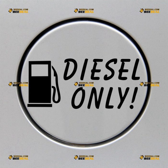 Diesel Only Sticker Decal Vinyl, Fuel Door Cap Gas Reminder – For Car Truck Van SUV – Custom, Choose Size Color – Die Cut No Background 62930958