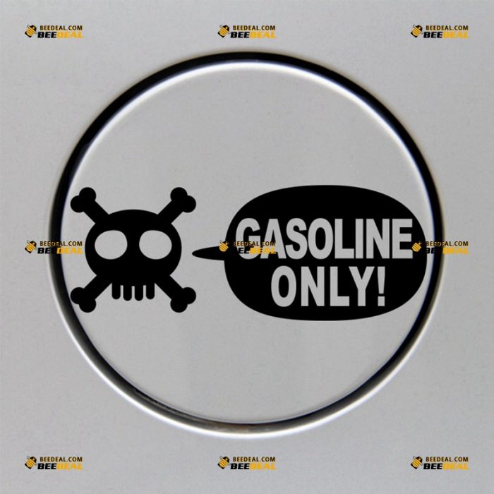 Gasoline Only Sticker Decal Vinyl, Fuel Door Cap Gas Notice – For Car Truck Van SUV – Custom, Choose Size Color – Die Cut No Background 62930946