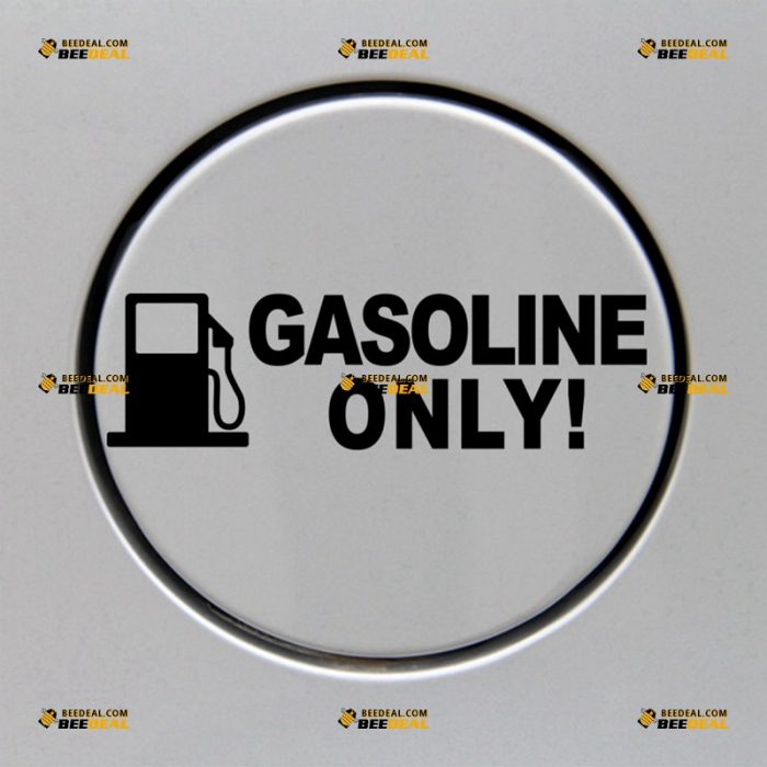 Gasoline Only Sticker Decal Vinyl, Fuel Door Cap Gas Reminder – For Car Truck Van SUV – Custom, Choose Size Color – Die Cut No Background 62930959