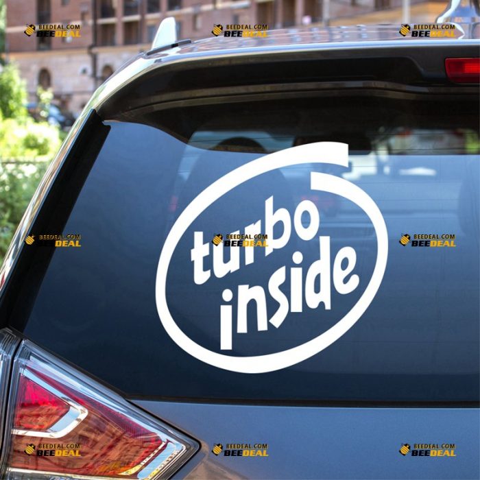 Turbo Inside Sticker Decal Vinyl, Circle – For Car Truck Van SUV – Custom, Choose Size Color – Die Cut No Background 62931011