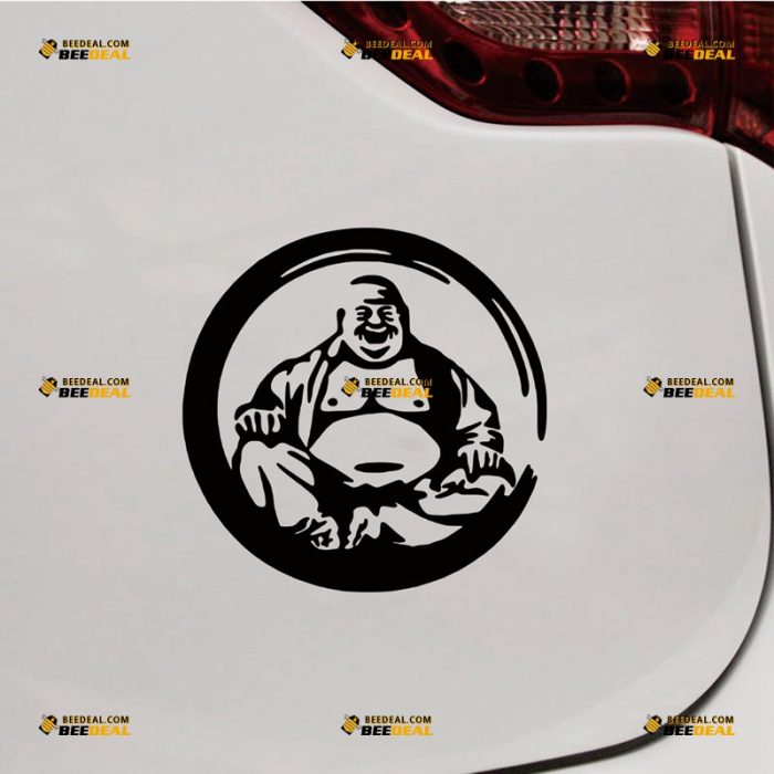 Buddha Sticker Decal Vinyl, Buddhism, Hindu Hinduism, Circle – Custom, Choose Size Color – For Car Laptop Window Boat – Die Cut No Background 062632313