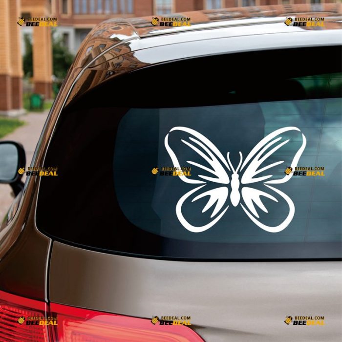 Butterfly Sticker Decal Vinyl, Outline – Custom Choose Size Color – For Car Laptop Window Boat – Die Cut No Background 062631317