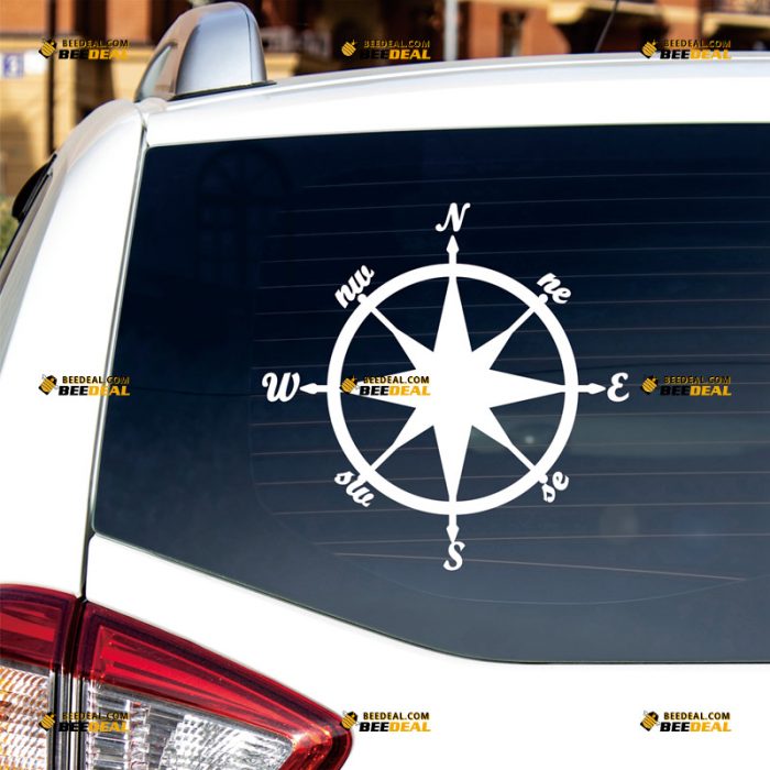 Compass Sticker Decal Vinyl, 4×4 Off Road 4WD – Fit For Jeep Ford Chevy Toyota Car Truck – Custom, Choose Size Color – Die Cut No Background 062731510