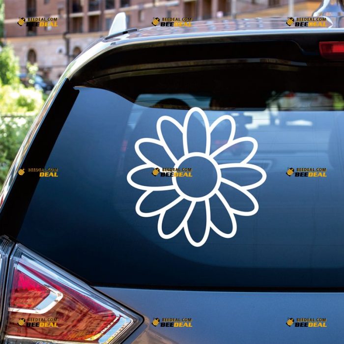 Daisy Sticker Decal Vinyl, Flower Outline – Custom Choose Size Color – For Car Laptop Window Boat – Die Cut No Background 062631308