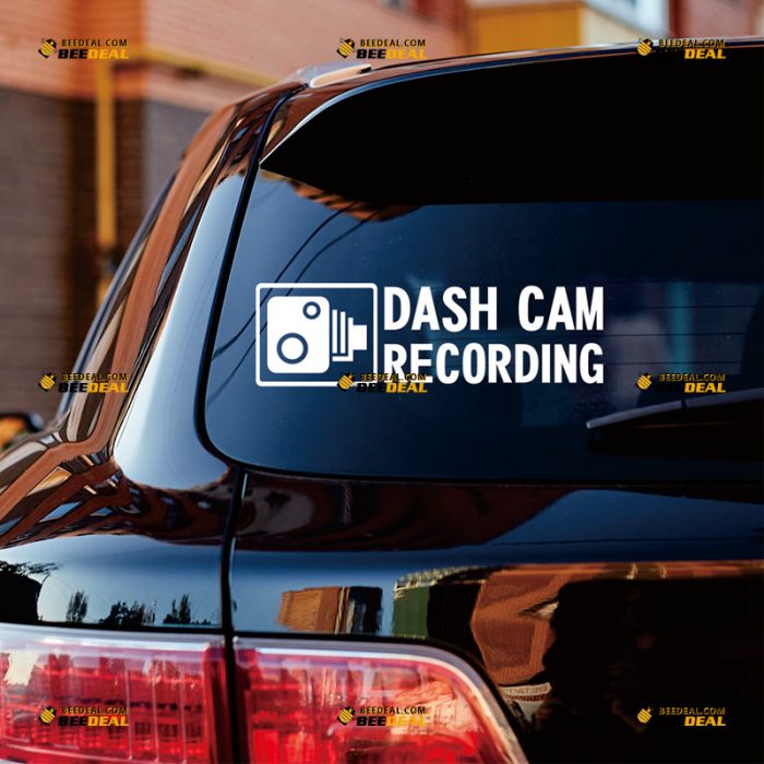 Dash Cam Sticker Decal Vinyl, In Car Camera, Recording – Custom, Choose Size Color – Die Cut No Background 062632333