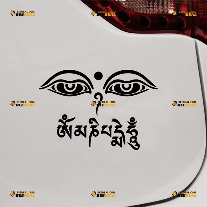 Buddha Eyes Sticker Decal Vinyl, Nepal, Buddhism, Tibet – Custom, Choose Size Color – For Car Laptop Window Boat – Die Cut No Background 062831101