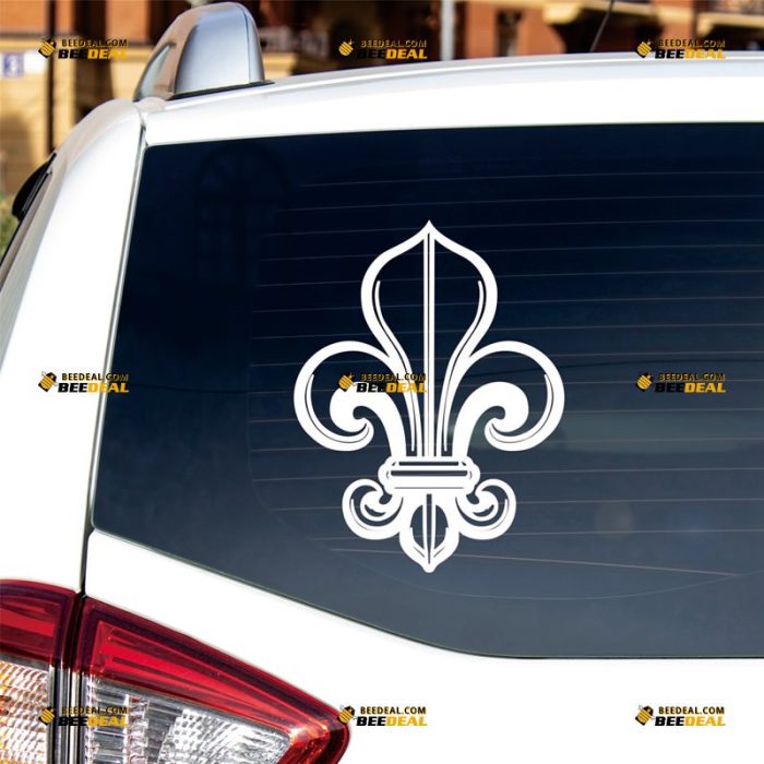 Fleur De Lis Sticker Decal Vinyl, France – Custom, Choose Size Color – For Car Laptop Window Boat – Die Cut No Background 062632315