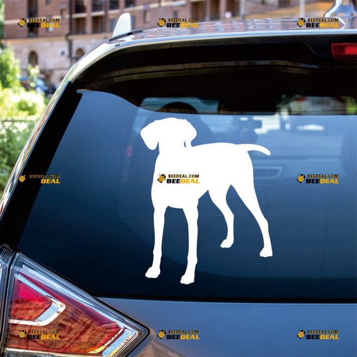 Shorthaired Sticker Decal Vinyl, German Pointer Dog Silhouette – Custom Choose Size Color – For Car Laptop Window Boat – Die Cut No Background 062631147