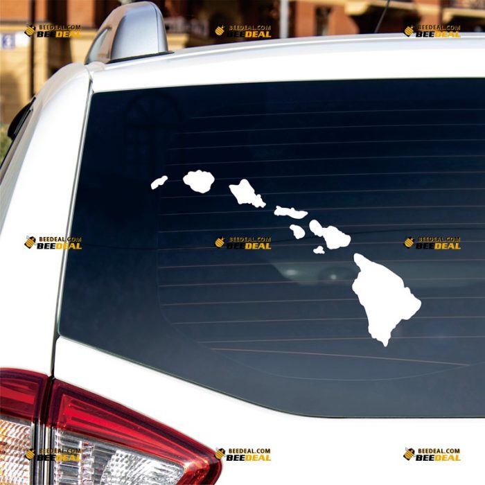 Hawaii Sticker Decal Vinyl, Hawaiian Map Outline, Island State, Beach Life – Custom, Choose Size Color – For Car Laptop Window Boat – Die Cut No Background 062831109