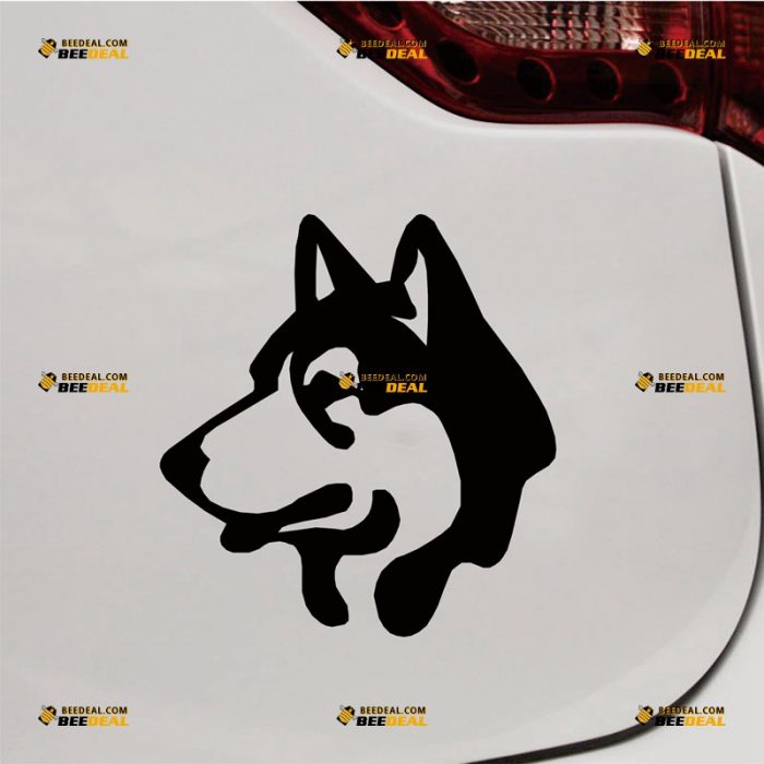 Husky Sticker Decal Vinyl, Dog Head Silhouette – Custom Choose Size Color – For Car Laptop Window Boat – Die Cut No Background 062631059