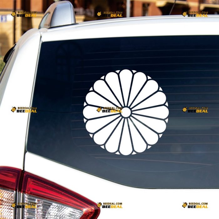 Japan Sticker Decal Vinyl, Japanese Imperial Seal – For Car Truck Bumper Bike Laptop – Custom, Choose Size Color – Die Cut No Background