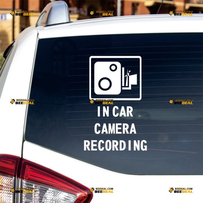 In Car Camera Sticker Decal Vinyl, Recording Dash Cam – Custom Choose Size Color – Die Cut No Background 062631011