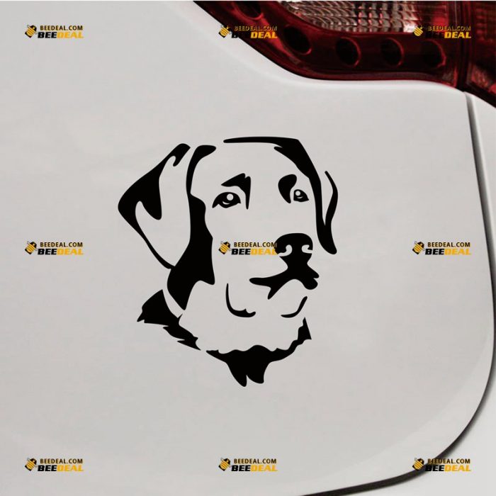 Labrador Retriever Sticker Decal Vinyl, Lab Dog Head – Custom Choose Size Color – For Car Laptop Window Boat – Die Cut No Background 062631041