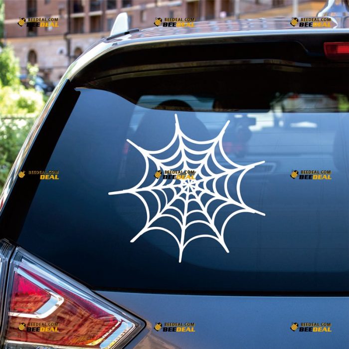 Spider Web Sticker Decal Vinyl, Cobweb – Custom, Choose Size Color – For Car Laptop Window Boat – Die Cut No Background 062731300