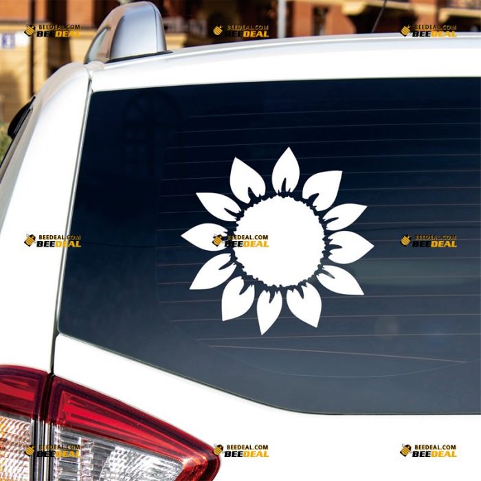 Sunflower Sticker Decal Vinyl – Custom Choose Size Color – For Car Laptop Window Boat – Die Cut No Background 062631303