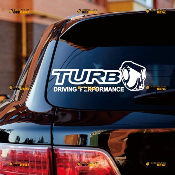 Turbo Sticker Decal Vinyl, Driving Performance, JDM Drift – Custom, Choose Size Color – For Car Laptop Window Boat – Die Cut No Background 062831225