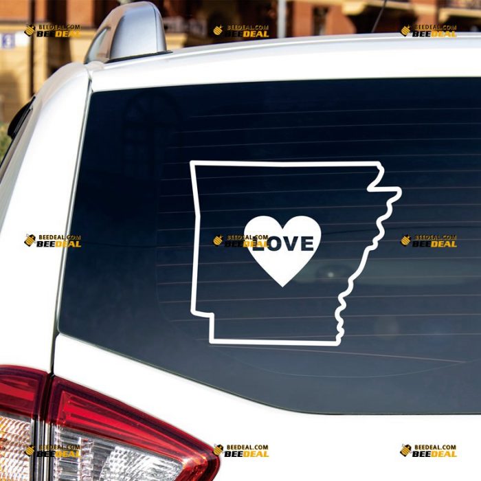 Arkansas Sticker Decal Vinyl, American State Map Outline, Love Home AR – Custom Choose Size Color – For Car Laptop Window Boat – Die Cut No Background 062531702