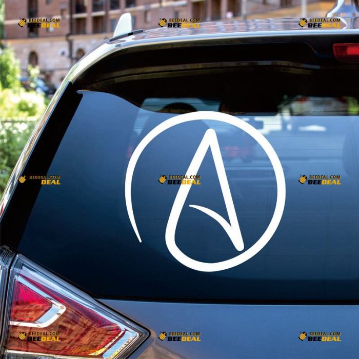 Atheist Symbol Sticker Decal Vinyl, Atheism – Custom Choose Size Color – For Car Laptop Window Boat – Die Cut No Background 062532102