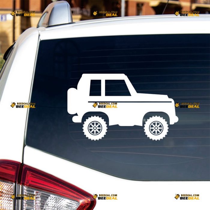 Car Shape Sticker Decal Vinyl, Fit For Jeep Wrangler Rubicon Sahara JK YJ TJ CJ– Custom Choose Size Color – For Car Truck – Die Cut No Background