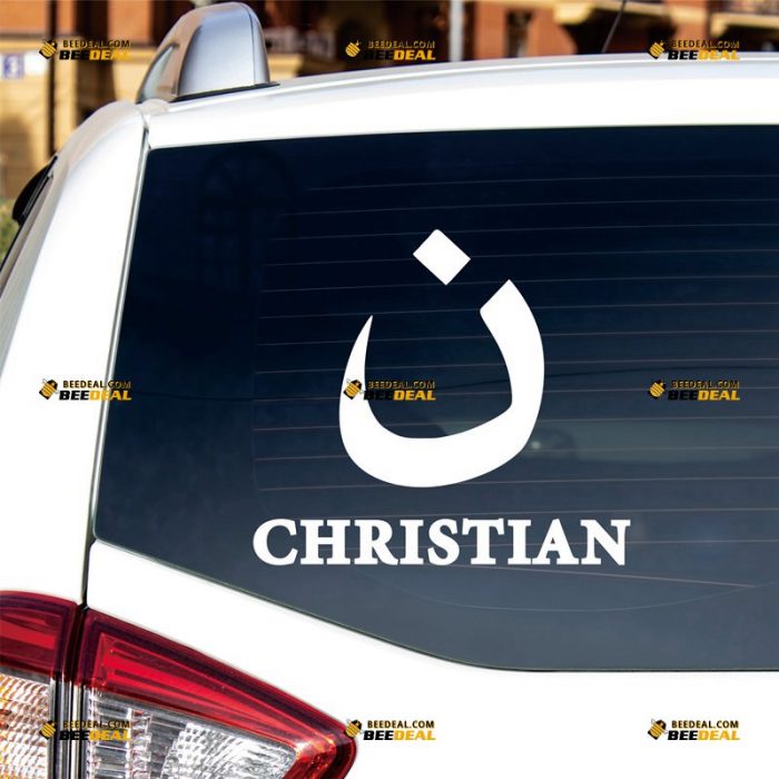 Nazarene Sticker Decal Vinyl, Arabic Christian, Nasrani – Custom Choose Size Color – For Car Laptop Window Boat – Die Cut No Background 062531642