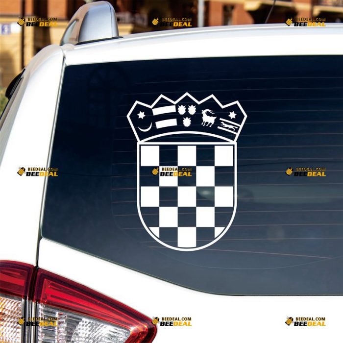 Croatia Sticker Decal Vinyl, Republic Coat Of Arms – Custom Choose Size Color – For Car Laptop Window Boat – Die Cut No Background 062232306