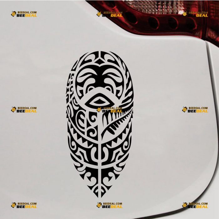 Tiki Sticker Decal Vinyl, Hawaii Tribal Mask, Hawaiian Totem – Custom Choose Size Color – For Car Laptop Window Boat – Die Cut No Background 062531746