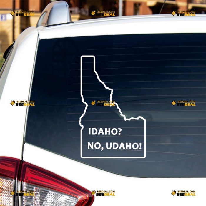 Idaho Sticker Decal Vinyl, No, Udaho, American State ID Map Outline – Custom Choose Size Color – For Car Laptop Window Boat – Die Cut No Background