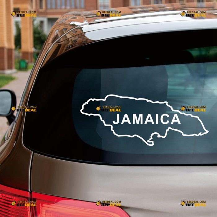 Jamaica Sticker Decal Vinyl, Country Map Outline, Home Pride – Custom Choose Size Color – For Car Laptop Window Boat – Die Cut No Background