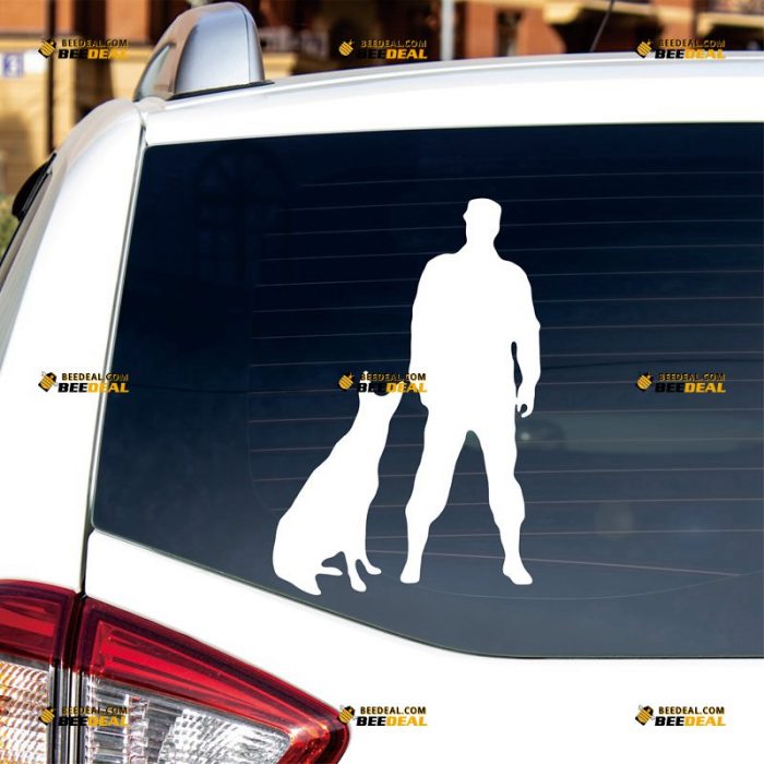 K9 Dog Sticker Decal Vinyl, Police Unit, German Shepherd Training – Custom Choose Size Color – For Car Laptop Window Boat – Die Cut No Background 062531510