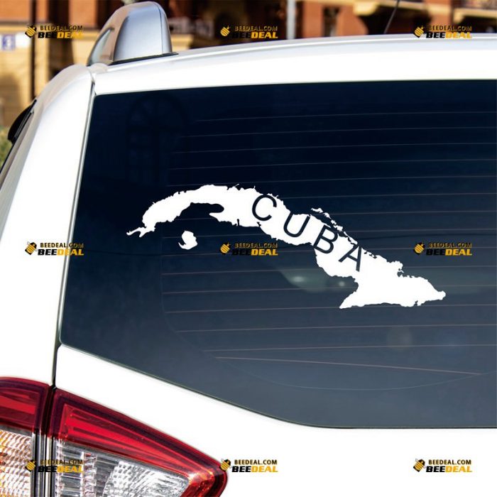 Cuba Sticker Decal Vinyl, Country Map Outline, Home Pride – Custom Choose Size Color – For Car Laptop Window Boat – Die Cut No Background 062231547