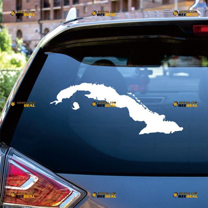 Cuba Sticker Decal Vinyl, Country Map Outline, Home Pride – Custom Choose Size Color – For Car Laptop Window Boat – Die Cut No Background 062231546