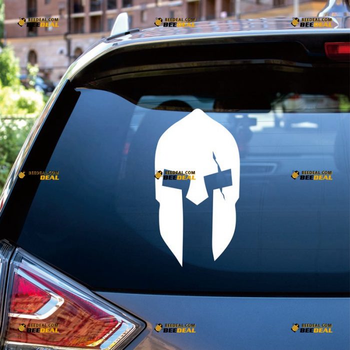 Spartan Helmet Sticker Decal Vinyl, Molon Labe, Come And Take It, Cracked – Custom Choose Size Color – For Car Laptop Window Boat – Die Cut No Background 062231823