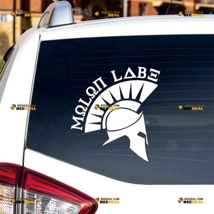 Molon Labe Sticker Decal Vinyl, Spartan Helmet, Come And Take It – Custom Choose Size Color – For Car Laptop Window Boat – Die Cut No Background 062231817