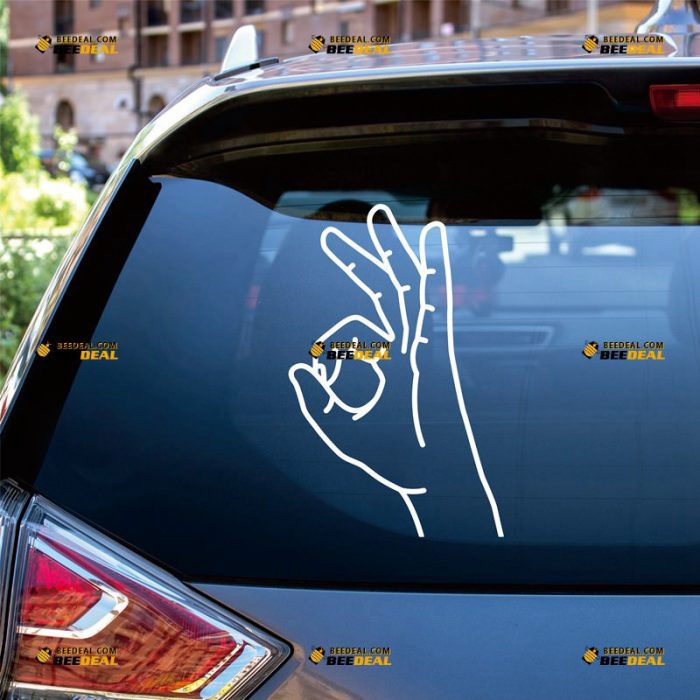 OK Hand Sticker Decal Vinyl, Okay – Custom Choose Size Color – For Car Laptop Window Boat – Die Cut No Background 062531941