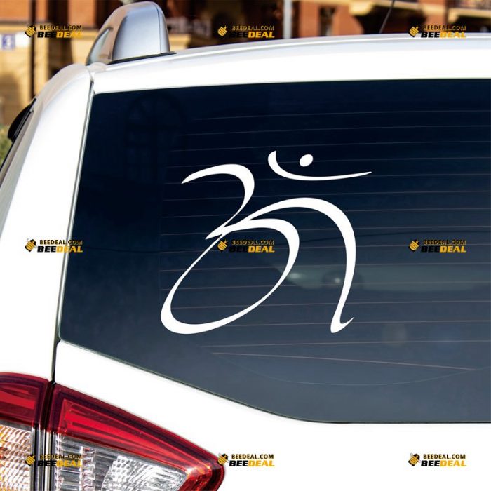 Om Sticker Decal Vinyl, Aum, Buddha, Hindu, Yoga – Custom Choose Size Color – For Car Laptop Window Boat – Die Cut No Background 062630839