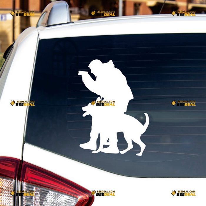 K9 Sticker Decal Vinyl, Police Dog German Shepherd – Custom Choose Size Color – For Car Laptop Window Boat – Die Cut No Background 062532107