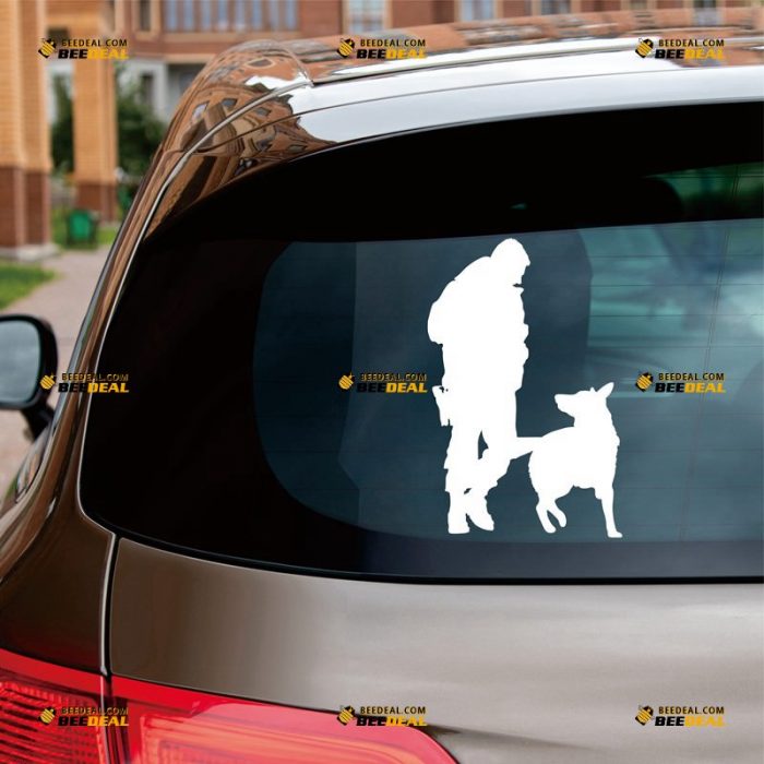 K9 Sticker Decal Vinyl, Police Dog German Shepherd – Custom Choose Size Color – For Car Laptop Window Boat – Die Cut No Background 062532108