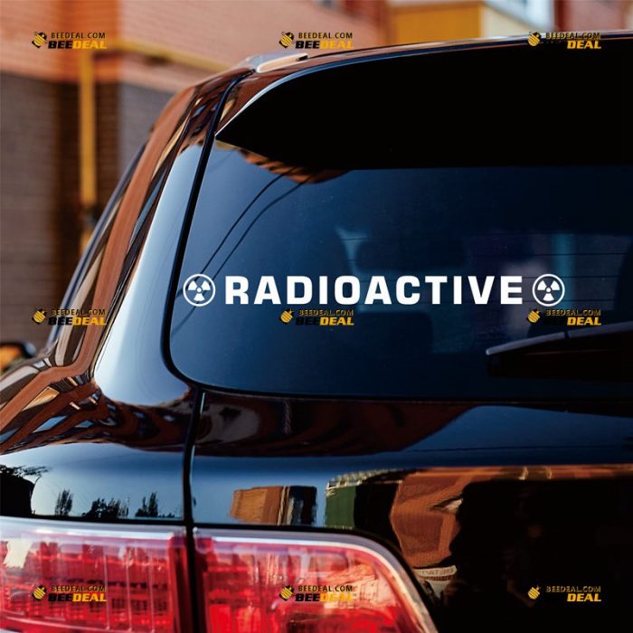 Radioactive Sticker Decal Vinyl, Nuclear Radiation Warning Symbol, Circle – Custom Choose Size Color – For Car Laptop Window Boat – Die Cut No Background 062532106