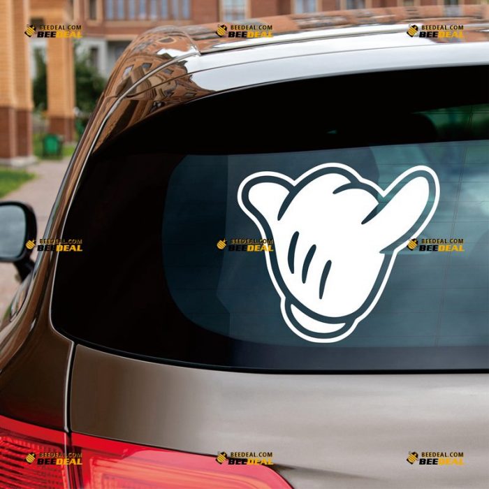 Shaka Sticker Decal Vinyl, Hang Loose Sign Symbol, Hand Gesture, Cartoon Style, Hawaii Life – Custom Choose Size Color – For Car Laptop Window Boat – Die Cut No Background 062531940