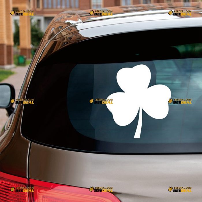 Shamrock Sticker Decal Vinyl, Irish Clover, Ireland Flower – Custom Choose Size Color – For Car Laptop Window Boat – Die Cut No Background 062231801