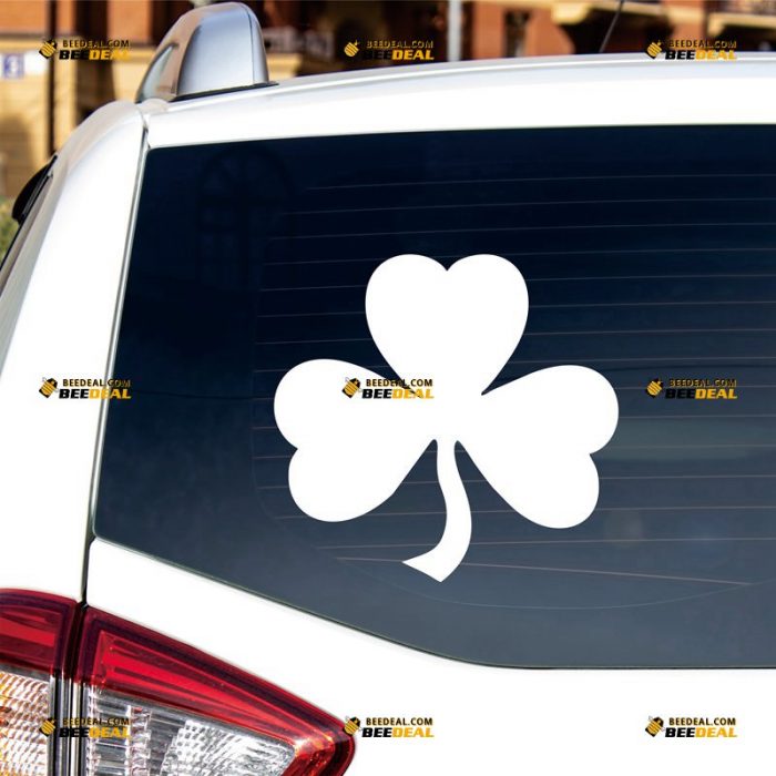 Shamrock Sticker Decal Vinyl, Irish Clover, Ireland Flower – Custom Choose Size Color – For Car Laptop Window Boat – Die Cut No Background 062231800