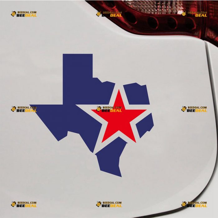 Texas Sticker Decal Vinyl, State Flag And Map – Custom Choose Size – For Car Laptop Window Boat – Die Cut No Background 062231517