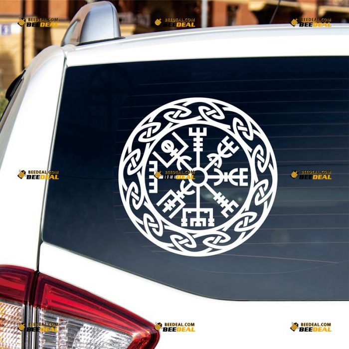 Vegvisir Sticker Decal Vinyl, Runic Compass, Celtic Knot, Viking, Odin, Norse – Custom Choose Size Color – For Car Laptop Window Boat – Die Cut No Background 062531843