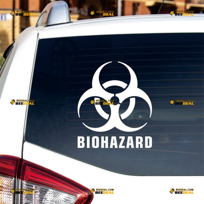 Biohazard Sticker Decal Vinyl, Danger Warning Sign Symbol – Custom Choose Size Color – For Car Laptop Window Boat – Die Cut No Background 062530925