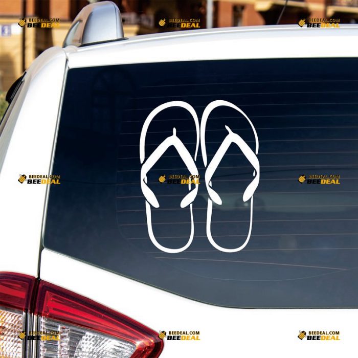 Hawaii Sticker Decal Vinyl, Flip Flops, Beach Life – Custom Choose Size Color – For Car Laptop Window Boat – Die Cut No Background 062332343