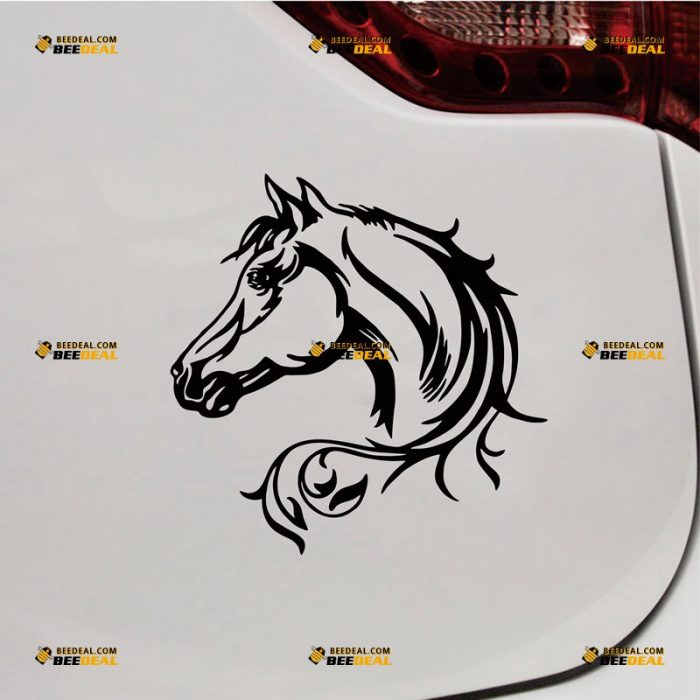 Horse Sticker Decal Vinyl, Animal, Head – Custom Choose Size Color – For Car Laptop Window Boat – Die Cut No Background 062331936