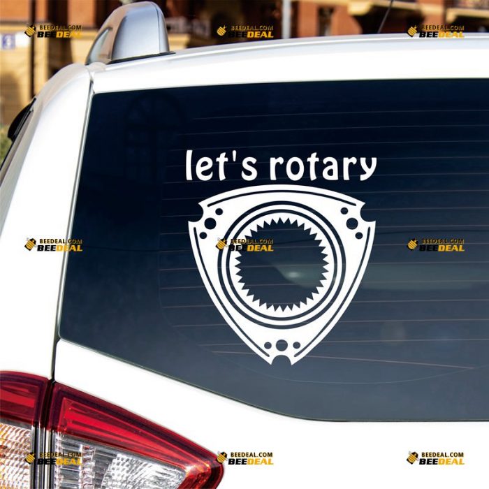 Rotary Sticker Decal Vinyl, Let's Rotary, Wankel Engine, Fit For Mazda 3 6 CX-5 – Custom Choose Size Color – For Car Laptop Window Boat – Die Cut No Background 062331929