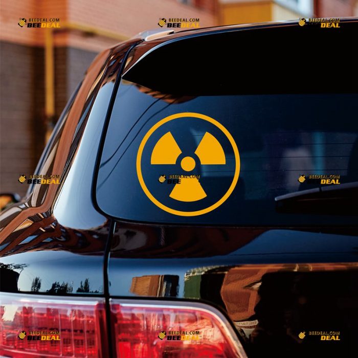 Radioactive Sticker Decal Vinyl, Radiation Symbol, Round – Custom Choose Size Color – For Car Laptop Window Boat – Die Cut No Background 062331630